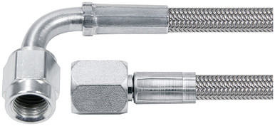 Allstar Performance 28in #4 Line -4 Str/-4 90 Deg Tube Style ALL46404-28