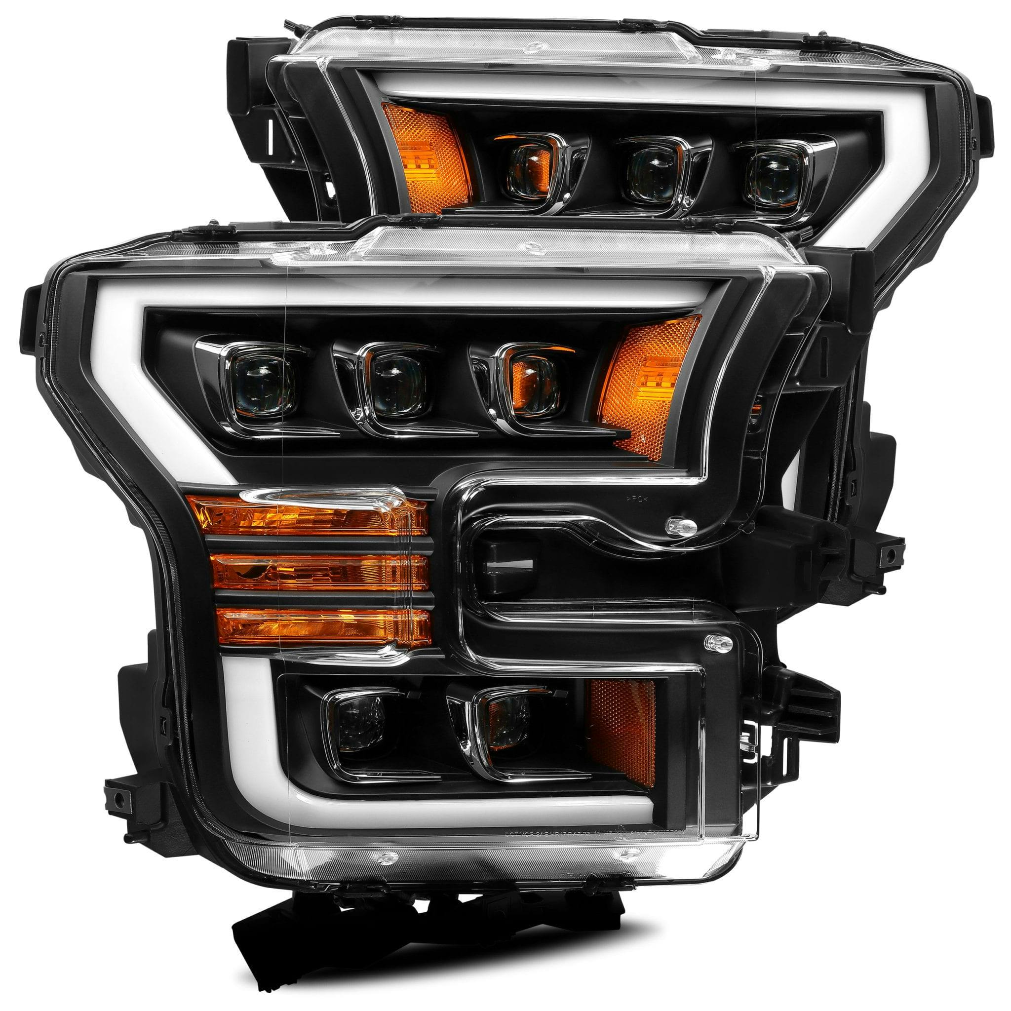 AlphaRex 880152 LED Projector Headlights Plank Style Design Matte Black