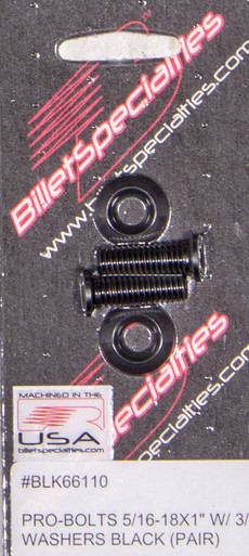 5/16-18 X 1in SS Bolts Black Pair BSPBLK66110
