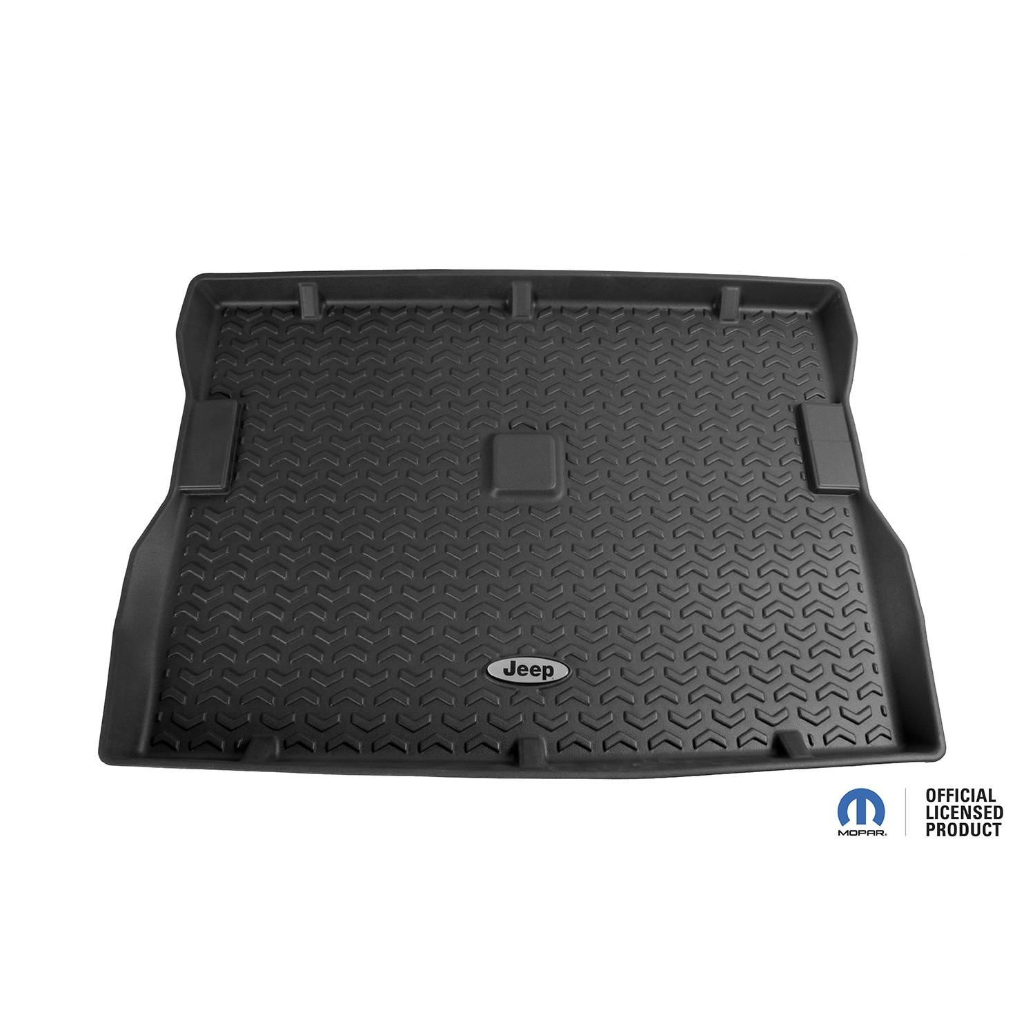 Rugged Ridge DMC-12975.22 Cargo Liner; Black; Jeep Logo; 76-95 Jeep CJ7/Wrangler YJ