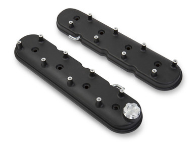Holley GM LS1 Valve Cover Set Black KrinkleFinish HLY241-91