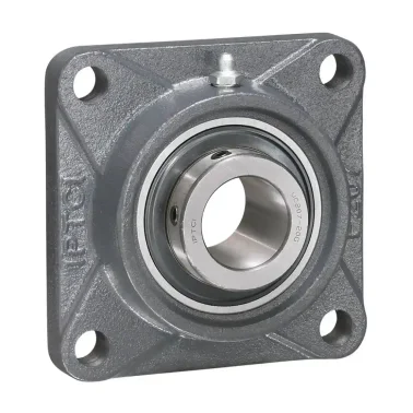 IPTCI HUCF207-20 4-Bolt Flange Ball Bearing Mounted Unit, 1.25" Bore Diameter, Standard Duty