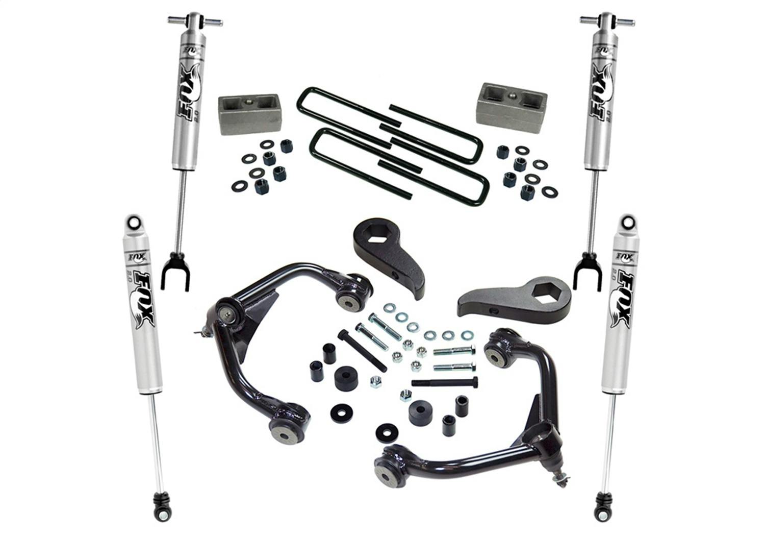Superlift K1010F 3" Lift Kit w/ FOX Shocks - 11-18 (19 Leg/Lim) Silv/Sierra 2500HD/3500HD