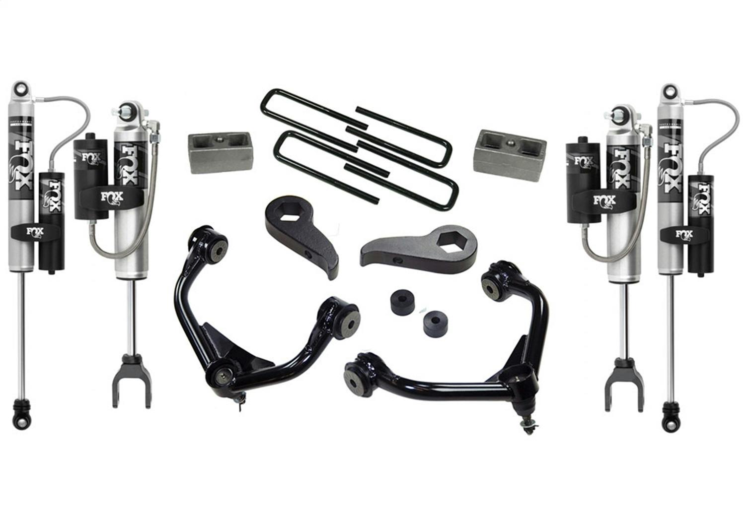 Superlift K1010FX 3" Lift Kit w/ FOX 2.0 Res Shocks - 11-18 (19 Leg/Lim) Silv/Sierra 2500HD/3500HD