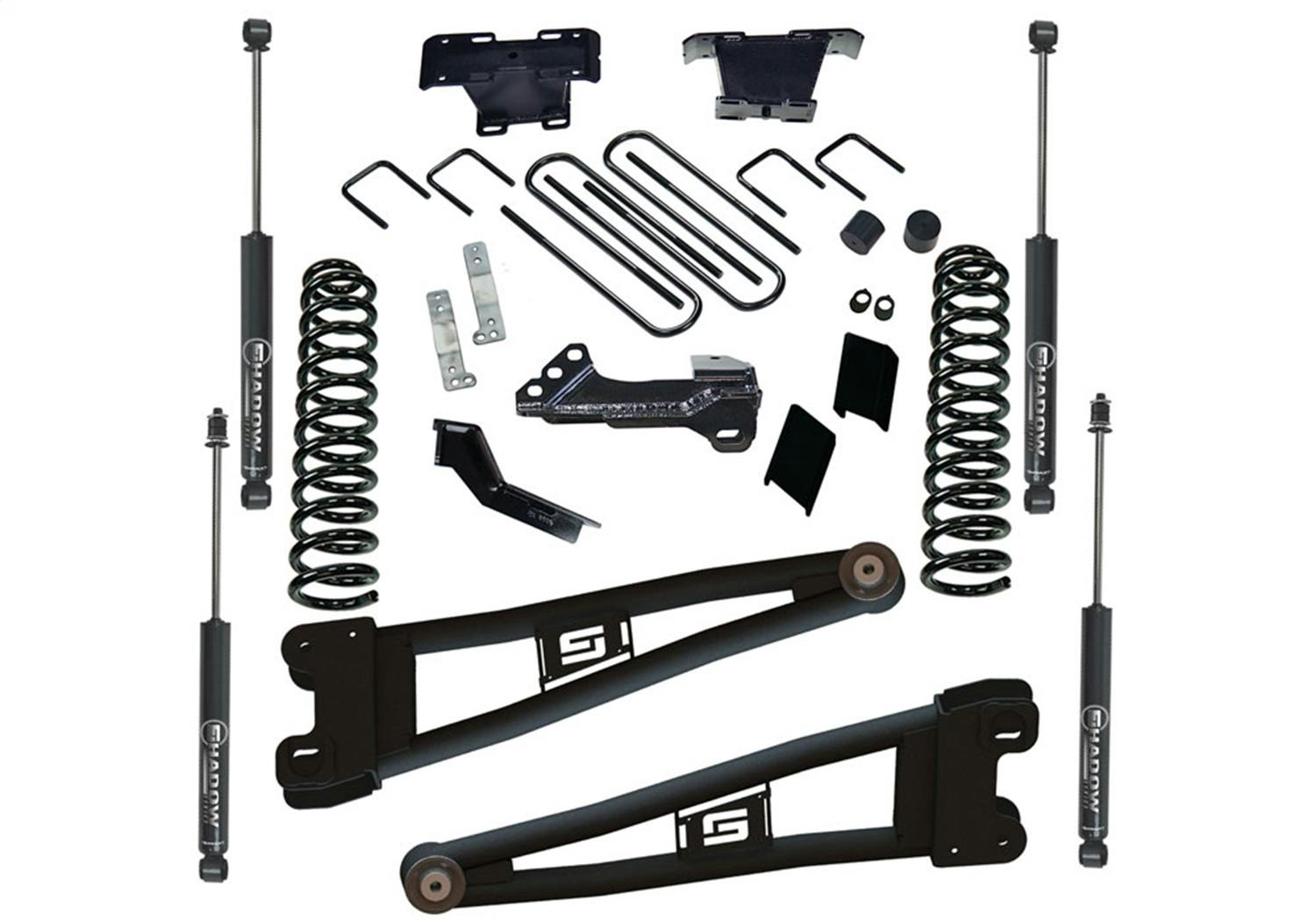 Superlift K1030 4" Radius Arm Lift Kit - 23-25 F-250/F-350 4WD - Diesel - w/ SL Shocks