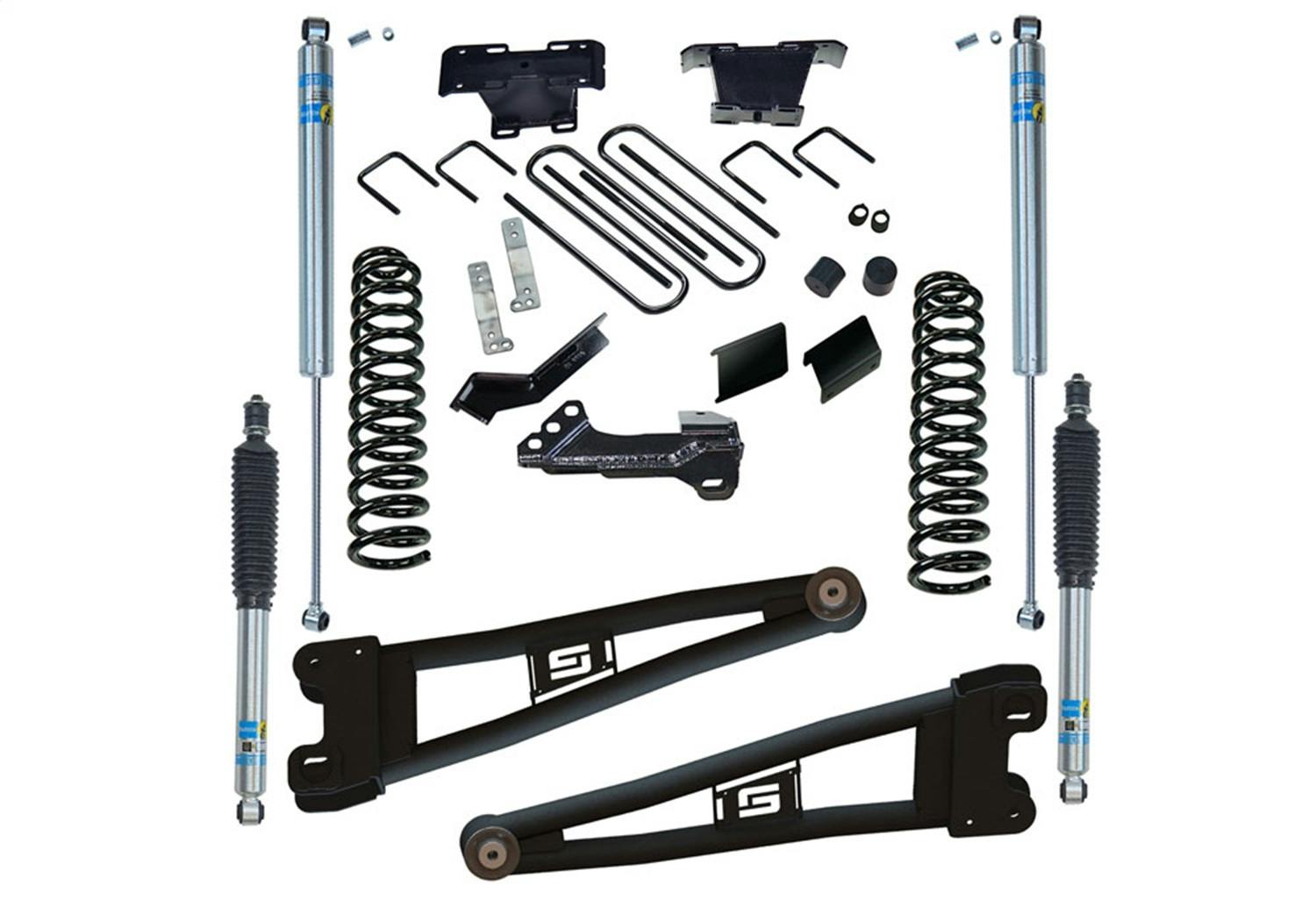 Superlift K1030B 4" Radius Arm Lift Kit - 23-25 F-250/F-350 4WD - Diesel - w/ Bilstein Shocks