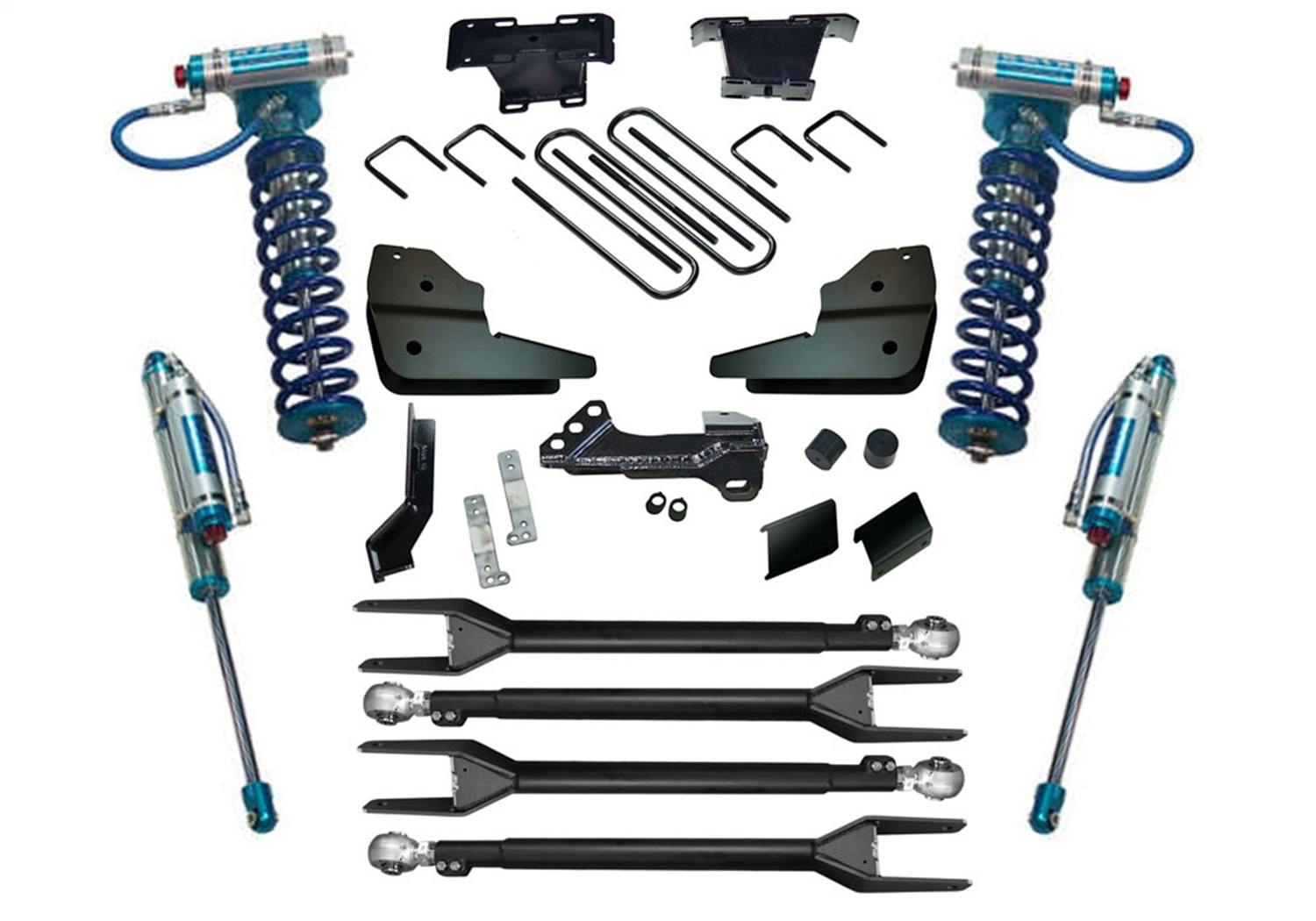 Superlift K1068KG 4" 4-Link Lift Kit - 23-25 F-250/F-350 4WD Dsl w/King Frt Clvrs & Res Rr Shcks