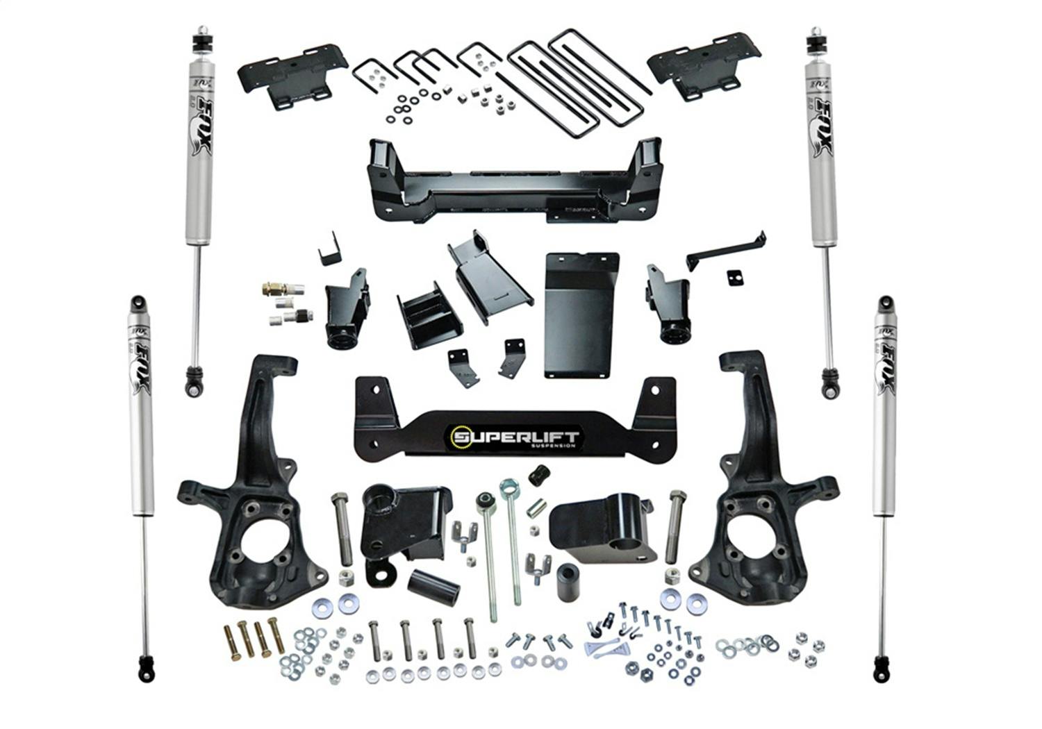 Superlift K150F 6" Lift Kit w/ FOX Shocks - 11-18 (19 Leg/Lim) Silv/Sierra 2500HD/3500HD