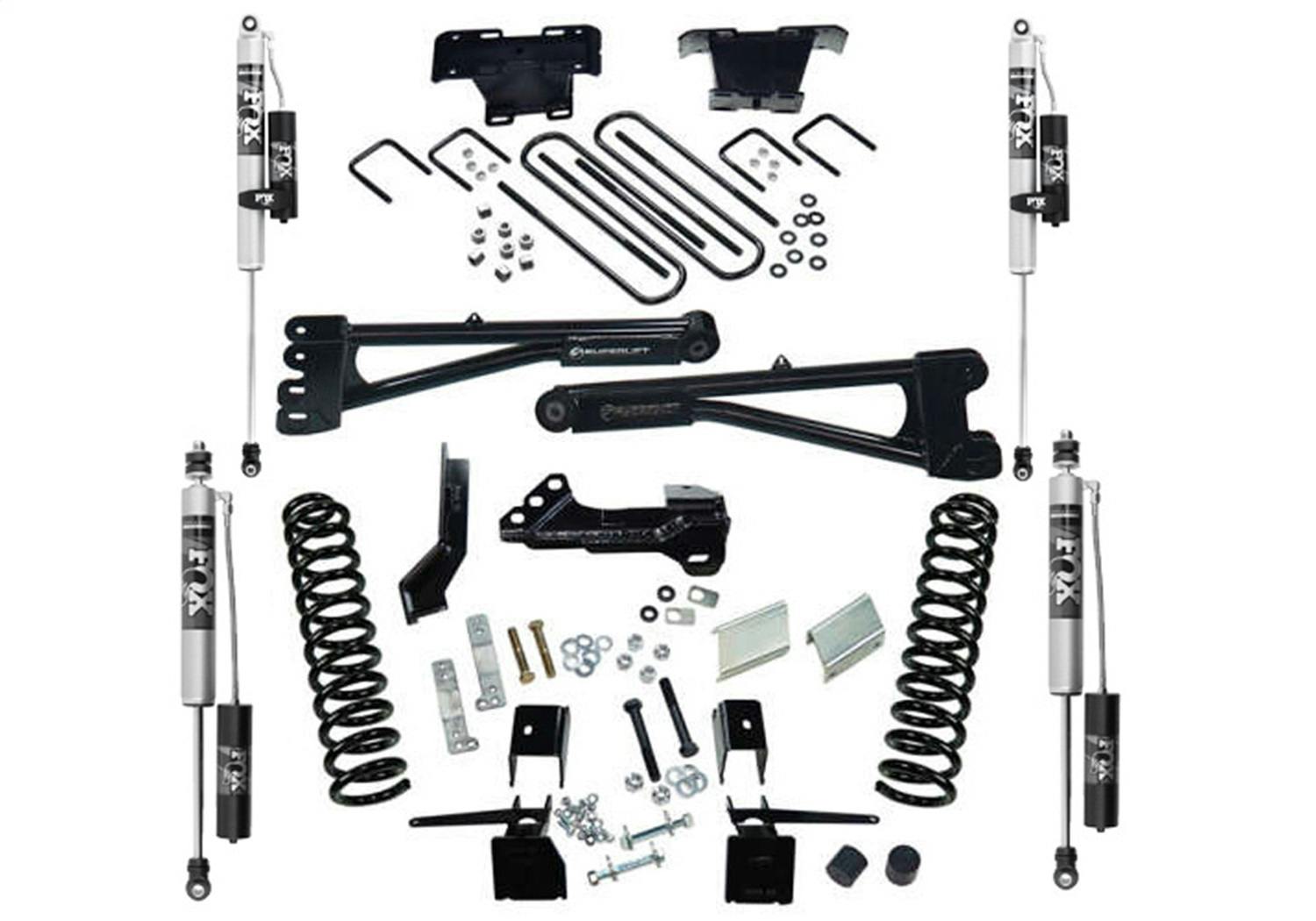 Superlift K165FX 4" Lift Kit w/ FOX 2.0 Reservoir Shocks - 17-22 F250/350 4WD Dsl w/ Radius Arms