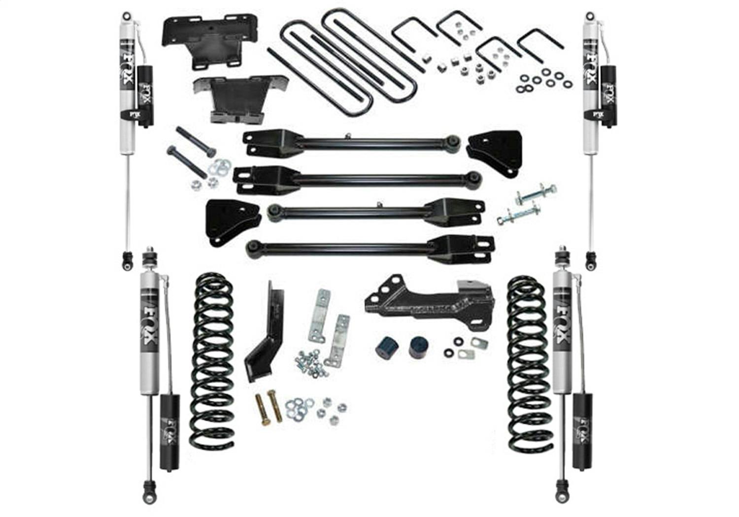 Superlift K166FX 4" Lift Kit w/ FOX 2.0 Res Shocks - 17-22 F250/350 4WD Diesel w/ 4-Link Arms