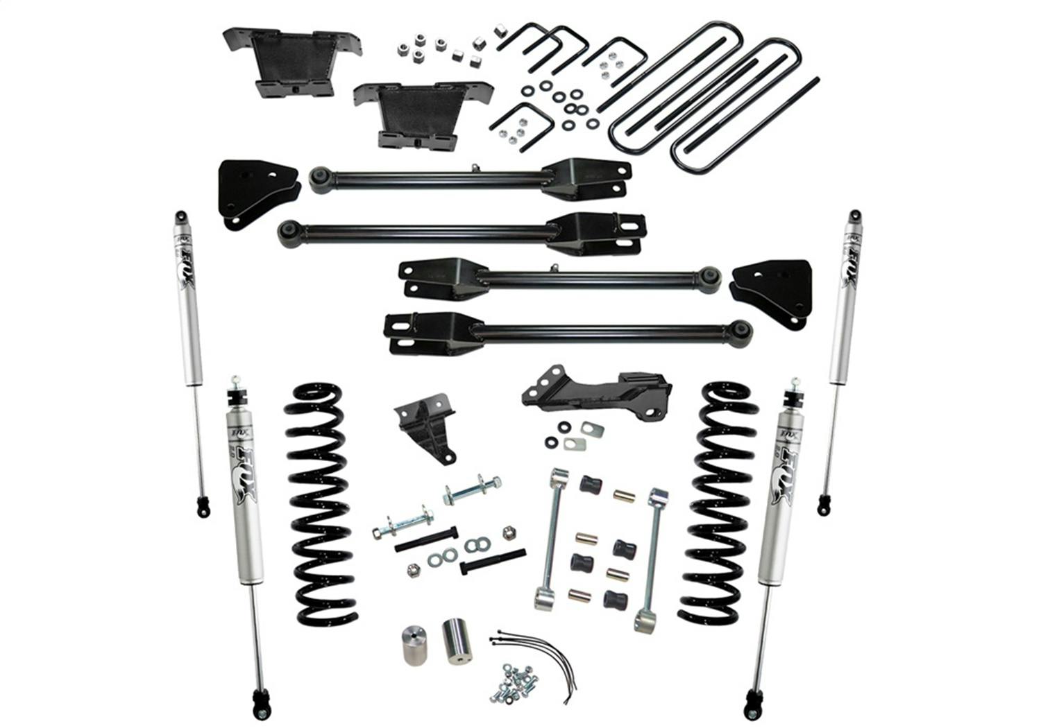 Superlift K233F 4" Lift Kit w/ FOX Shocks - 08-10 F250/350 4WD Diesel w/ 4-Link Arms