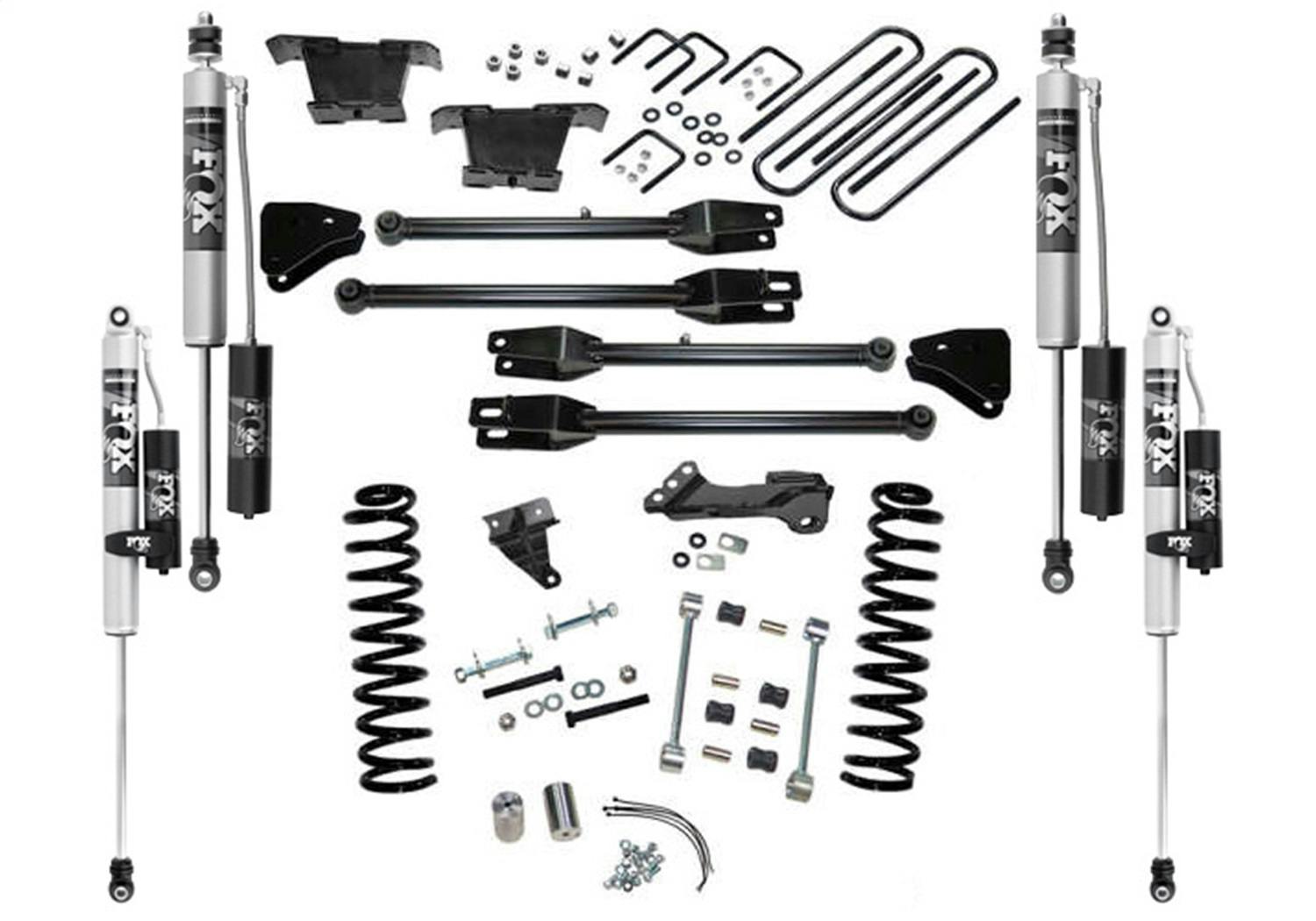 Superlift K233FX 4" Lift Kit w/ FOX 2.0 Reservoir Shocks - 08-10 F250/350 4WD Dsl w/ 4-Link Arms