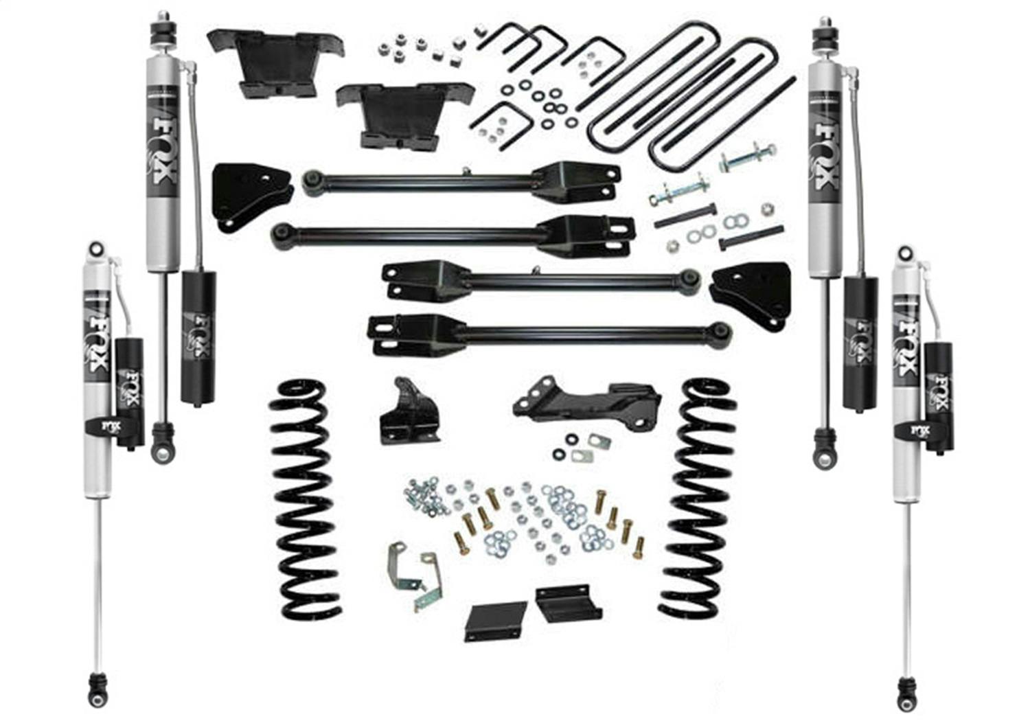Superlift K236FX 4" Lift Kit w/ FOX 2.0 Reservoir Shocks - 11-16 F250/350 4WD Dsl w/ 4-Link Arms