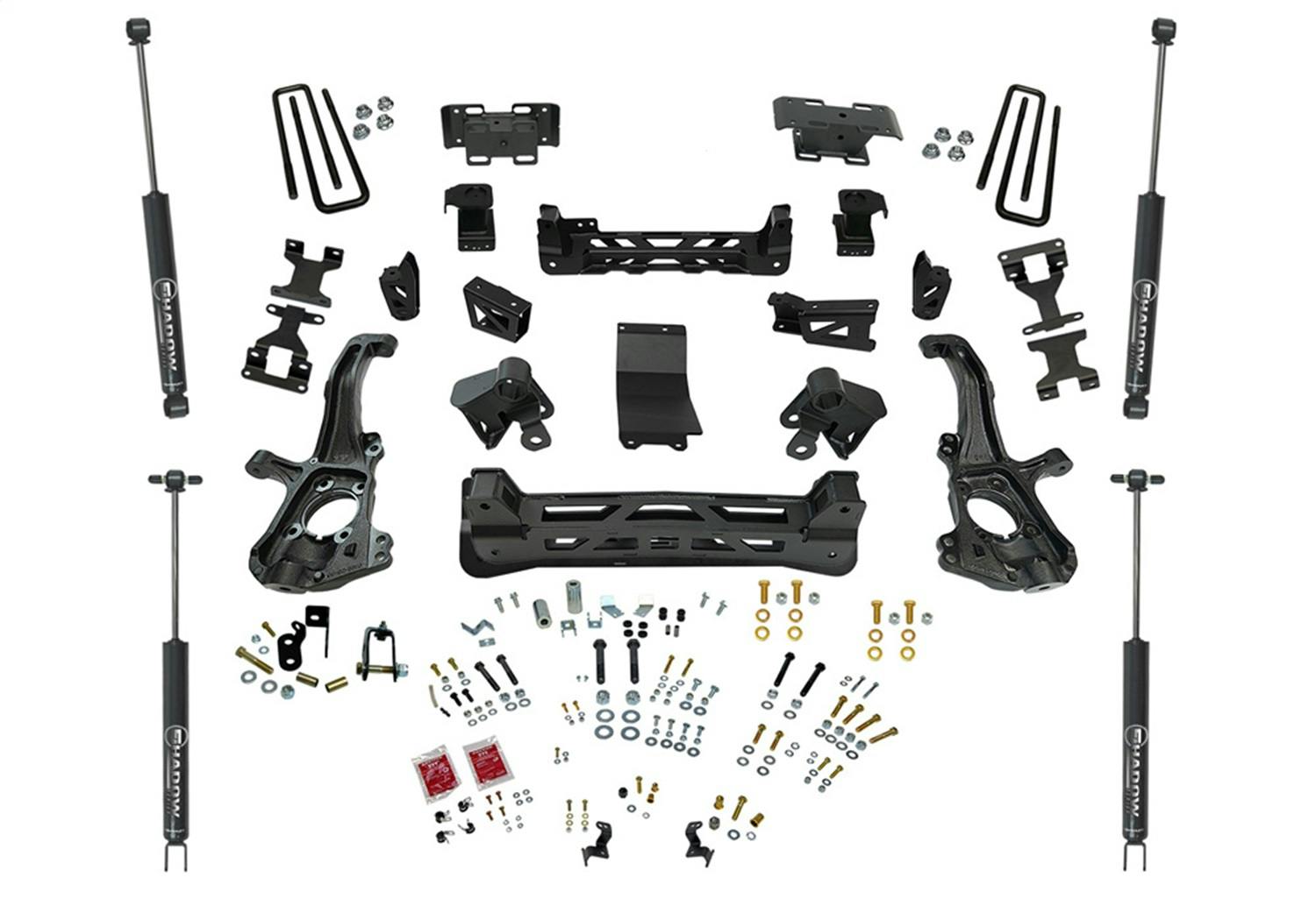 Superlift K255S 6" Lift Kit - 20-25 Silv/Sierra 2500/3500HD 4WD - Knuckle Kit w/ Shadow Shocks
