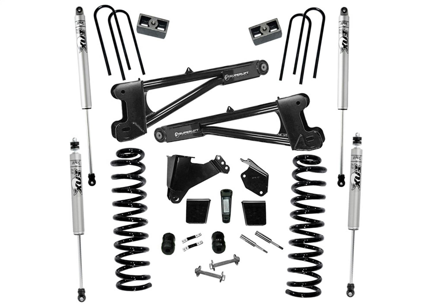 Superlift K977F 6" Lift Kit w/ FOX Shocks - 05-07 F250/350 4WD Diesel w/ Replacement Radius Arms