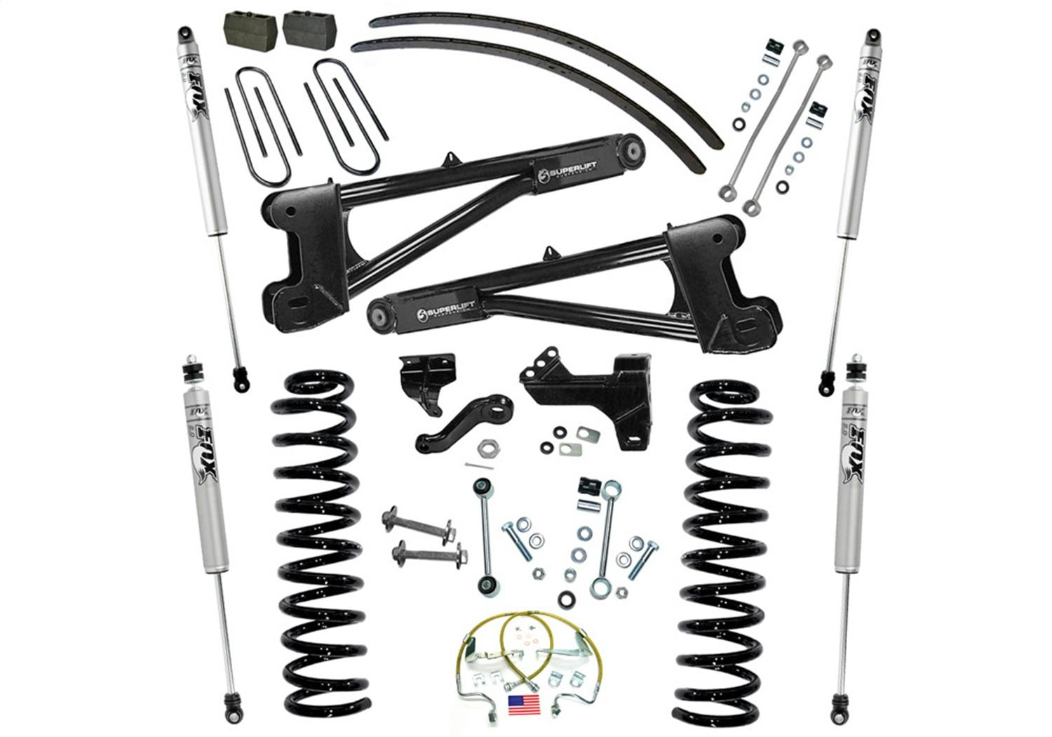 Superlift K983F 6" Lift Kit w/ FOX Shocks - 08-10 F250/350 4WD Diesel w/ Replacement Radius Arms