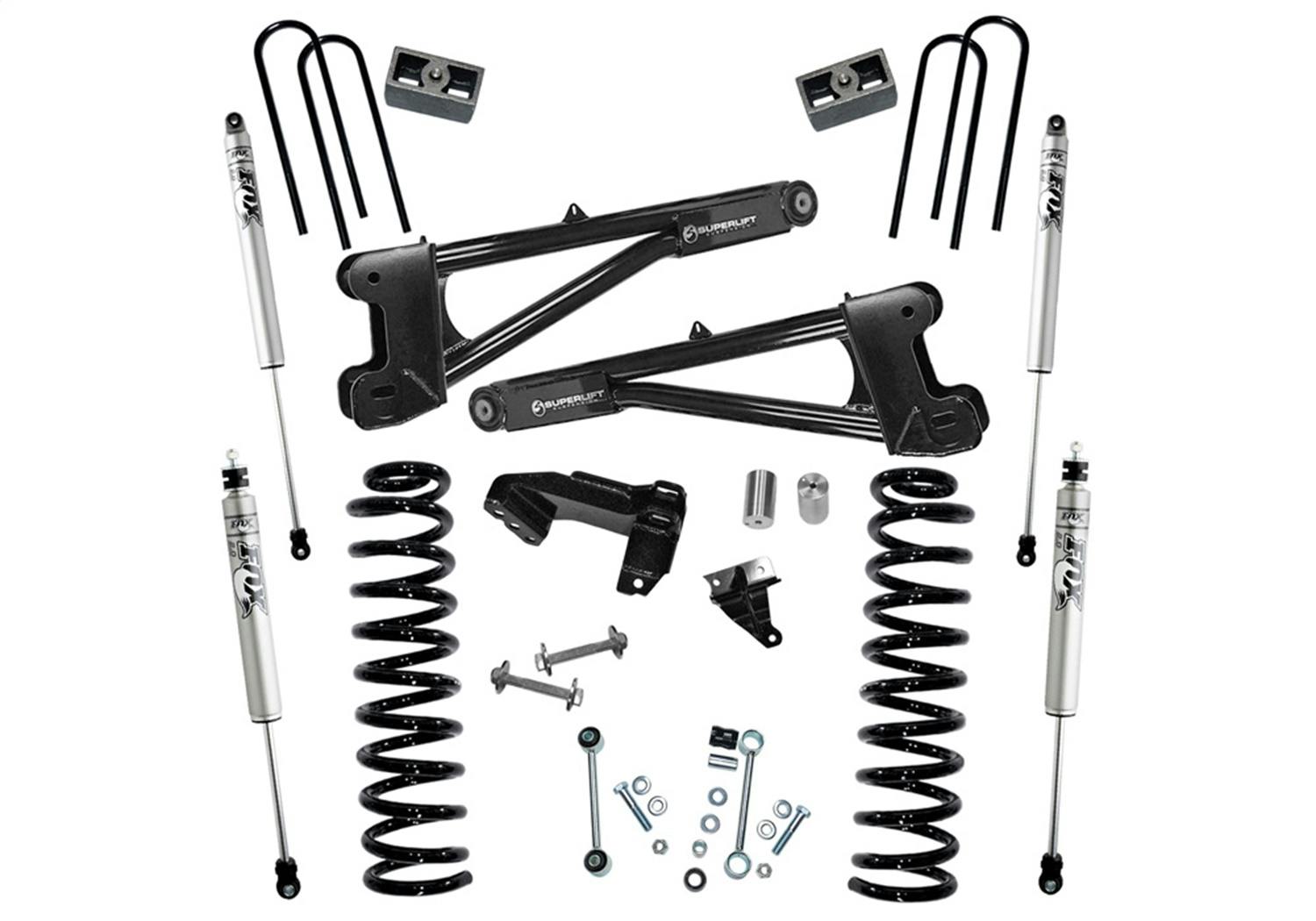 Superlift K987F 4" Lift Kit w/ FOX Shocks - 11-16 F250/350 4WD Diesel w/ Replacement Radius Arms