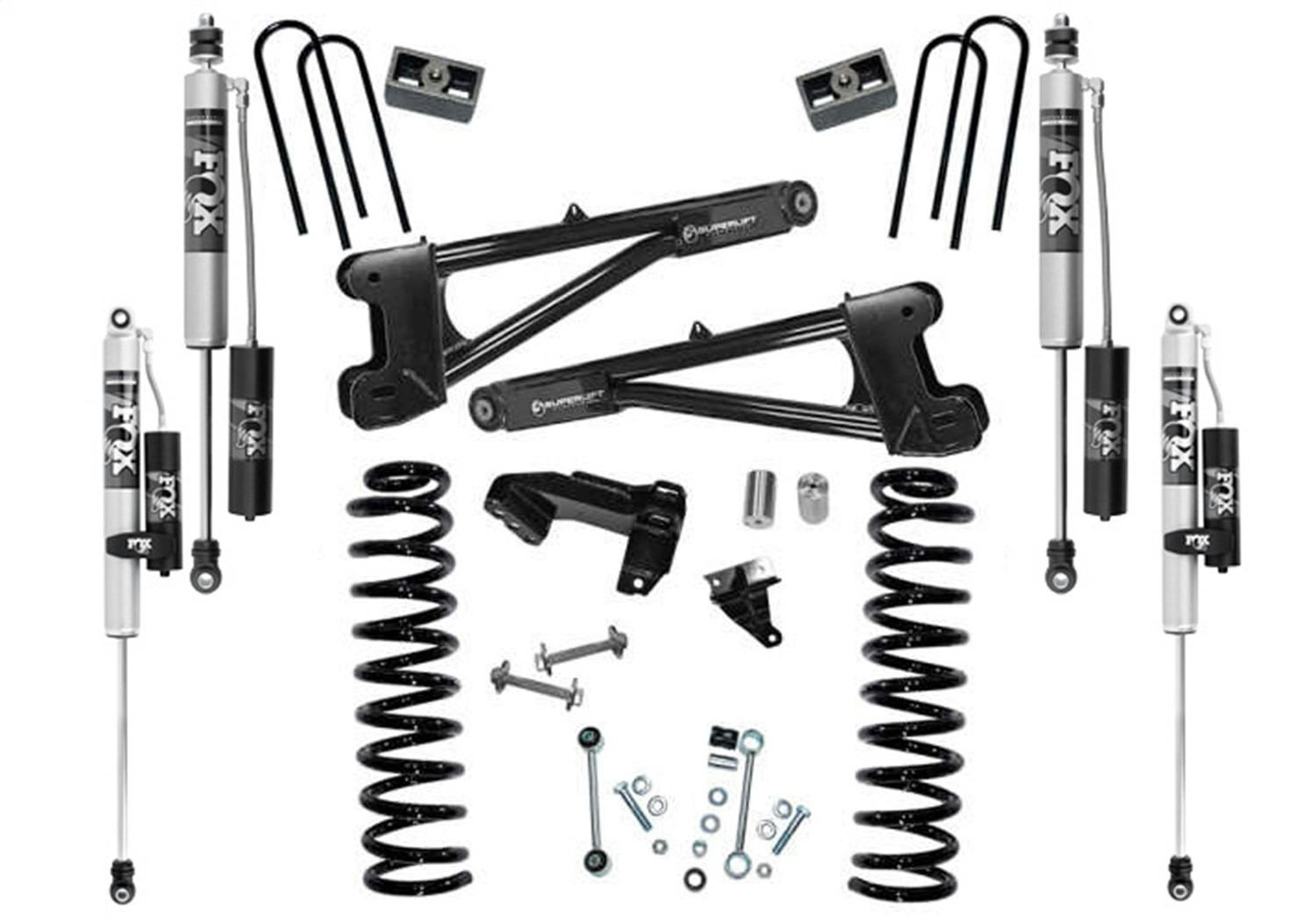 Superlift K987FX 4" Lift Kit w/ FOX 2.0 Reservoir Shocks - 11-16 F250/350 4WD Dsl w/RepRadiusArms
