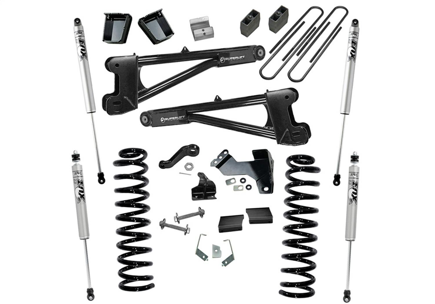 Superlift K989F 6" Lift Kit w/ FOX Shocks - 11-16 F250/350 4WD Diesel w/ Replacement Radius Arms