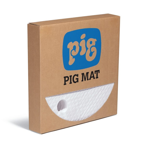 Oil-Only Barrel Top Absorbent Mat with Poly Backing, 25PK