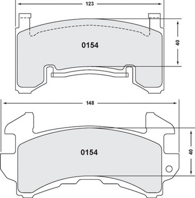 Brake Pads Metric GM 0154.13.14.44