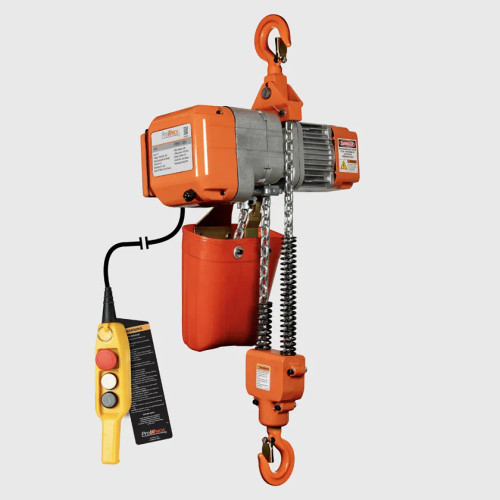 1 ton 2200 lb 220~240V 1 Speed Electric Chain Hoist 20 ft. G80 Chain H2 Duty PWHF1000i