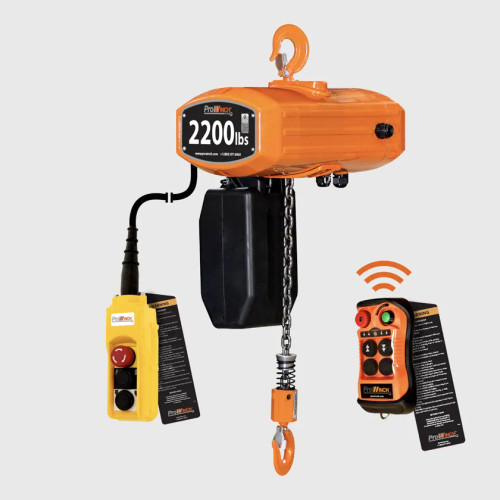 1 ton 2200 lb 208~240/440~480V 2 Speed Electric Chain Hoist 20 ft. FEC G80 Japan Chain H4 Duty Wireless PWJF10H4-2SW