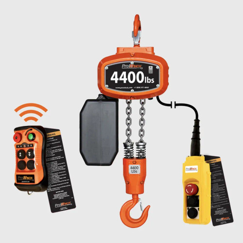 2 ton 4400 lb 208~240/440~480V 2 Speed Electric Chain Hoist 20 ft. FEC G80 Japan Chain H4 Duty Wireless PWJF20H4-2SW