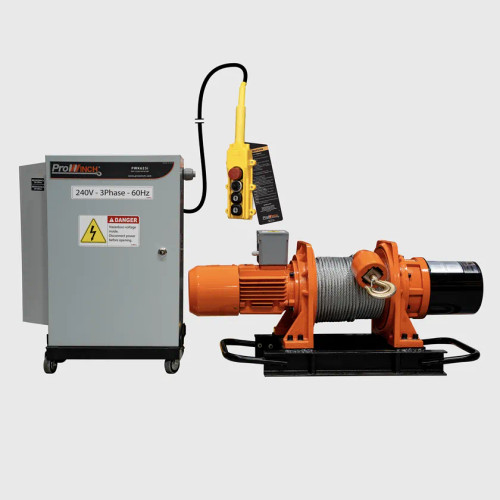 1/2 ton Industrial Electric Winch Heavy Duty with Wire Rope 220/240V PWK625i