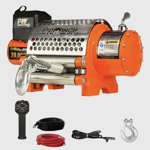 20000 lbs Electric Waterproof Winch Wire Rope 24V Wireless PWLX20000i24V