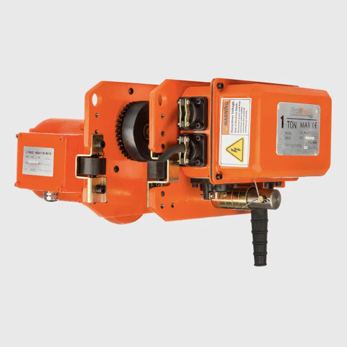 1/2 Ton Power Trolley 220/460V 60HZ 3 Phase with Limit Switches Pendant not Included PWQE05T