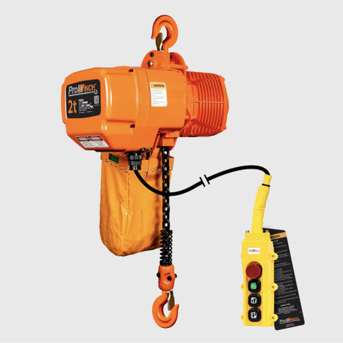 2 ton 4400 lb 208~240/440~480V 2 Speed Electric Chain Hoist 20ft. Lifting Height G100 Chain H3 Duty PWR2i