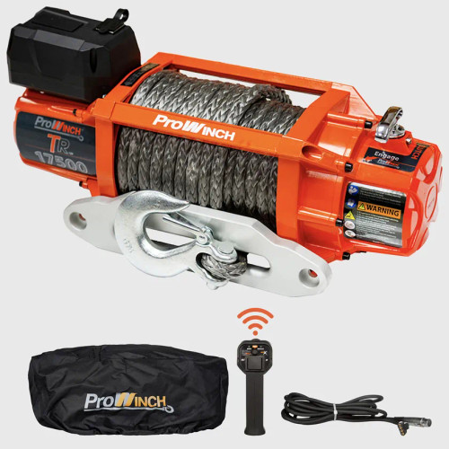 17500 lbs Electric Waterproof Winch Synthetic Rope 12V Wireless PWTR17500is12v