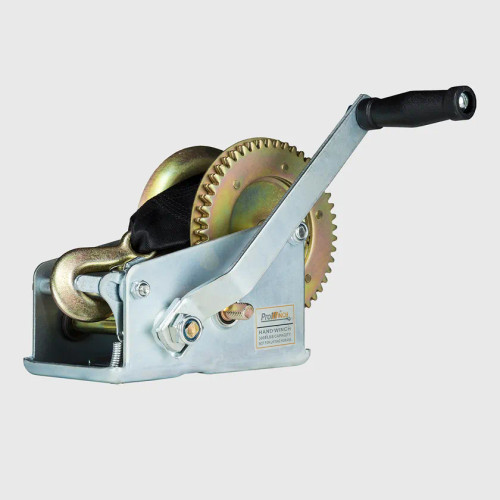 3000 Lb Dual Gear Manual Hand Winch 33 ft. Strap and Hook PWUT3000s