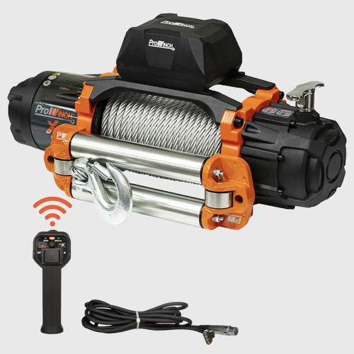 13500 lb Load Capacity Electric Winch Waterproof with Wireless Remote Control System 24V PWXR13500i24Vb