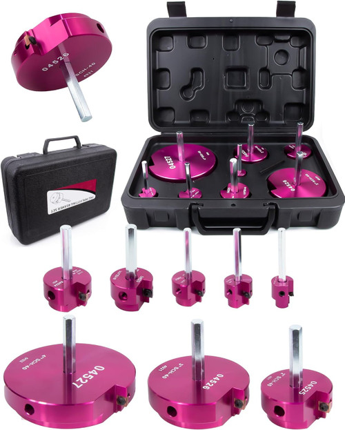 8 Pcs PVC Pipe Reamer Set With 1/2 inch, 3/4 inch, 1 inch, 1-1/4inch,1-1/2inch, 2inch, 3inch, 4inch Head Aluminum PVC Fitting Saver, PVC Socket Saver For SCH40 PVC, ABS PVC Pipe, Water Lines
