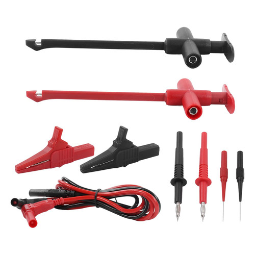 Multimeter Automotive Test Wire Kit Puncture Probes with Wire Piercing Probe Clip Banana Plug Probe 19A JT8001-1 Banana Plug Extension Test Cable Set