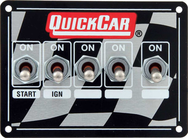 QuickCar Dual Magnetic Pickup Single Ignition 5 Switch Flag Panel 50-1714