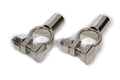 QuickCar Battery Terminals Top Mount Solder-On Nickel Plated Pair 57-640