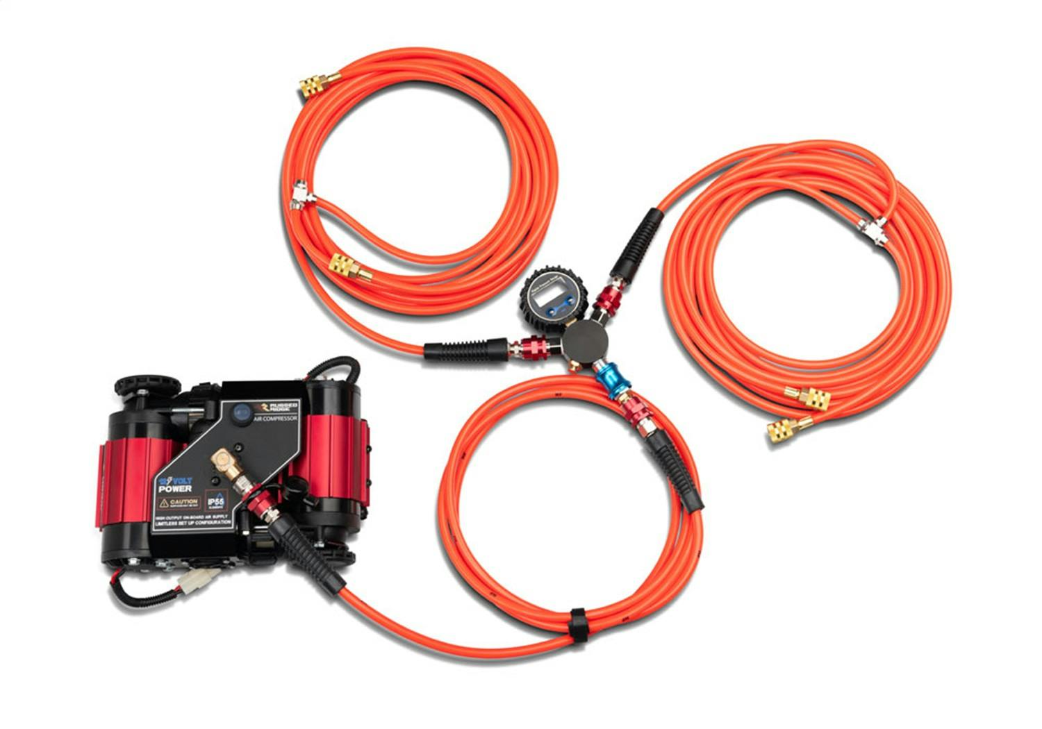 Rugged Ridge 15104.61 Twin Air Compressor Kit, Smooth Aluminum