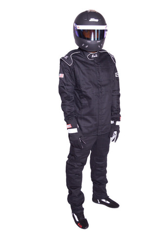 RJS Pants Black Medium SFI-1 FR Cotton 200410104