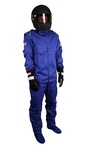 RJS Pants Blue Large SFI-1 FR Cotton 200410305