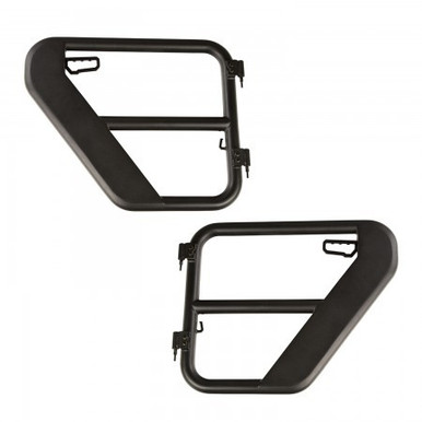 Tube Doors Rear Textured Black 18-Wrangler JL RUG11509.14