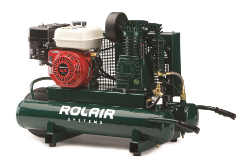 Rolair 5.5 HP Honda 9.3 CFM@90PSI 9 Gall Twin Tank Compressor