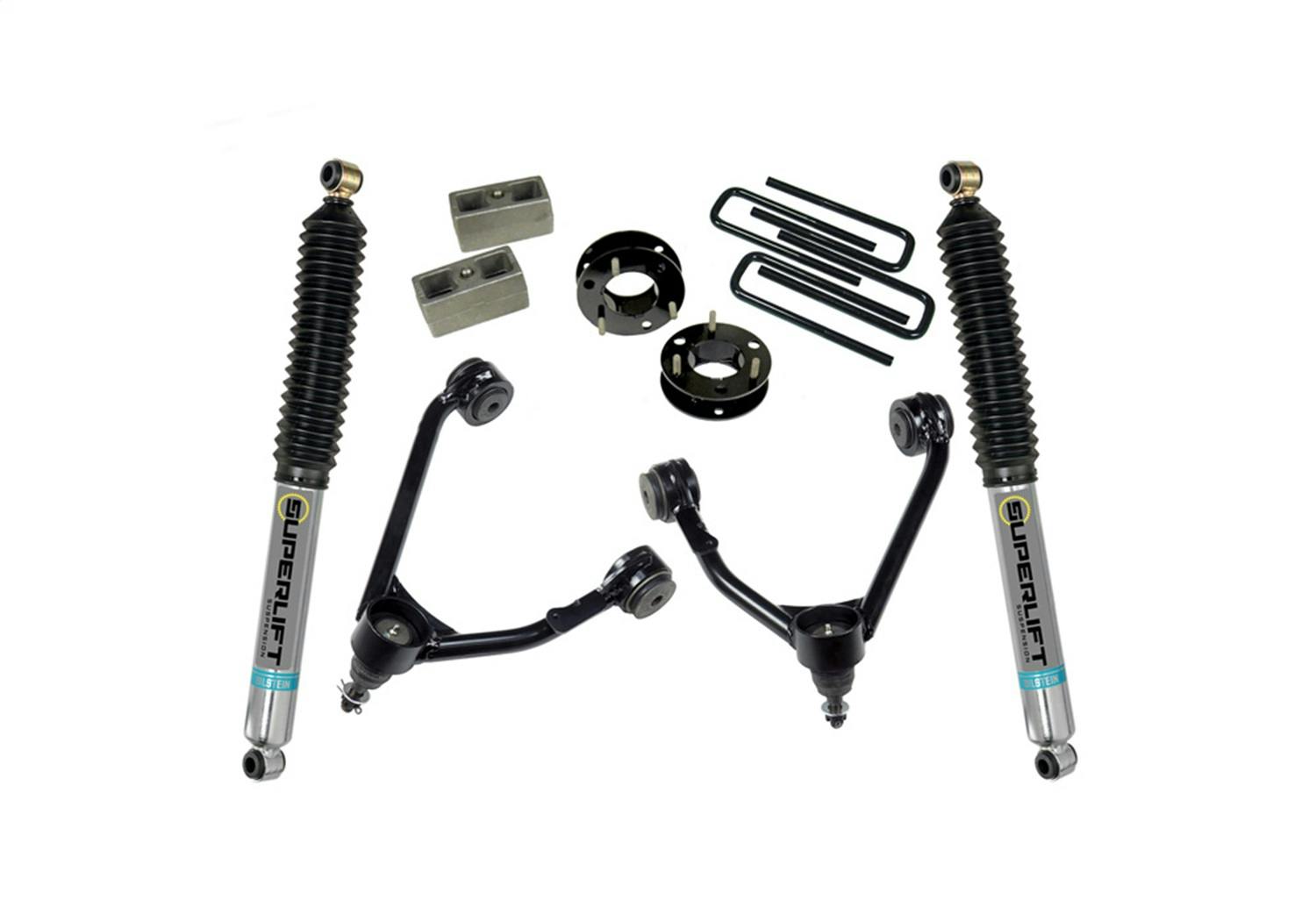 Superlift 3800B 3.5" Upper Ctrl Arm Kit-14-18 GM 1500 2WD w OE Al or SS Ctrl Arms w Bil Rr Shcks
