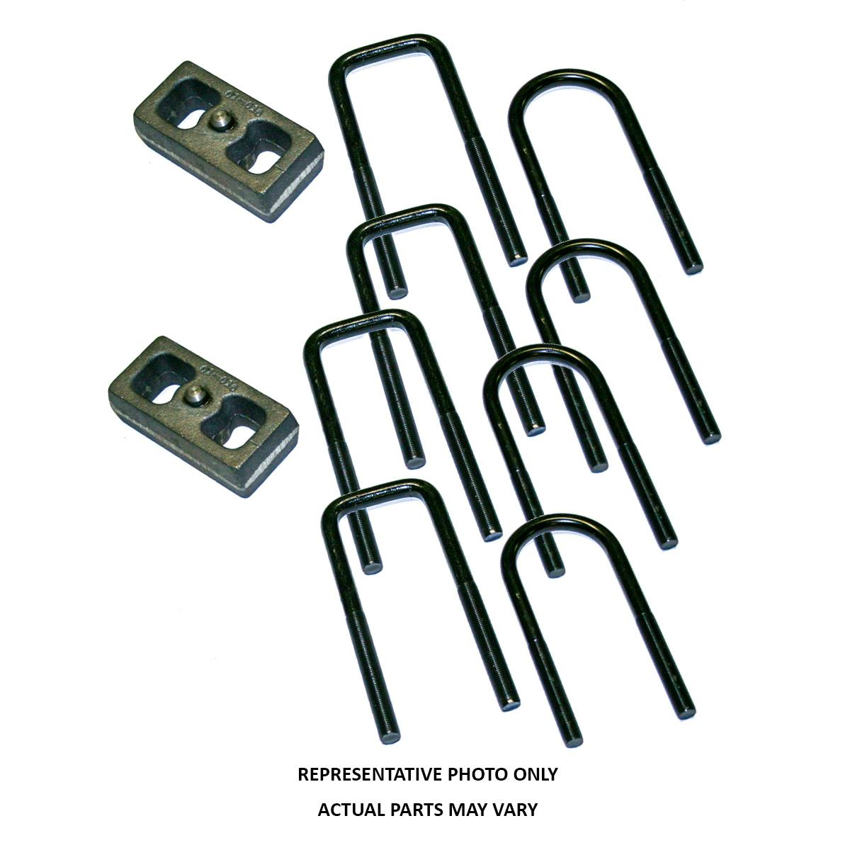 Superlift 9083 2" Rear Block & U-bolt Kit - *Without Top Mount Overloads