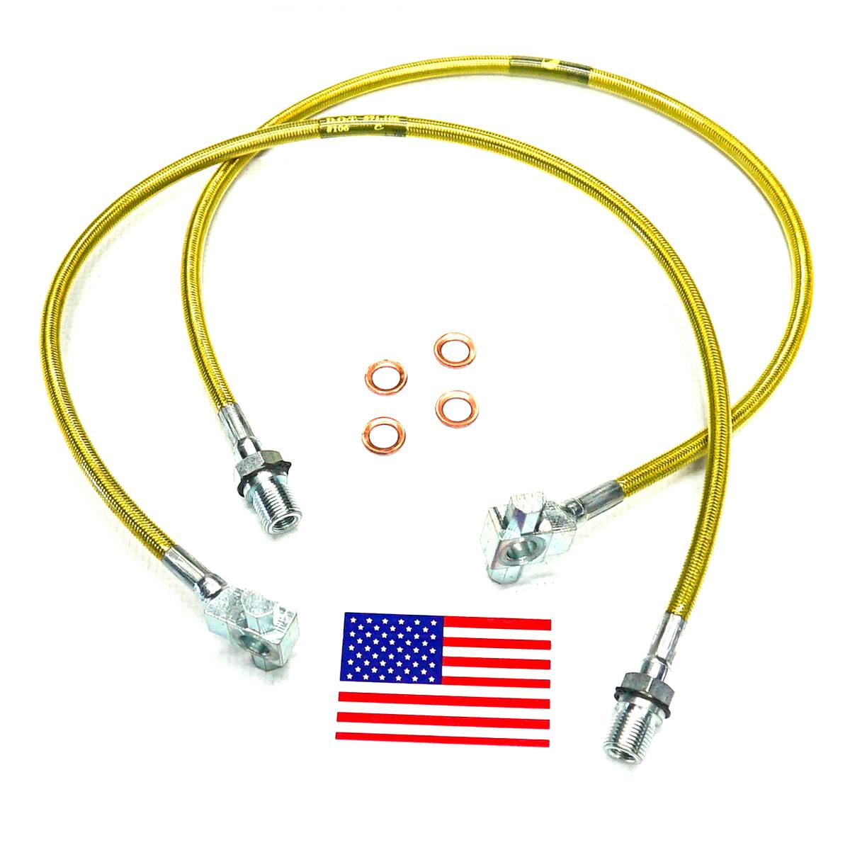 Superlift 91345 Bullet Proof Brake Hose - Front - 71-78 GM PU/Blazer/Suburban w/ 8-12" Lift