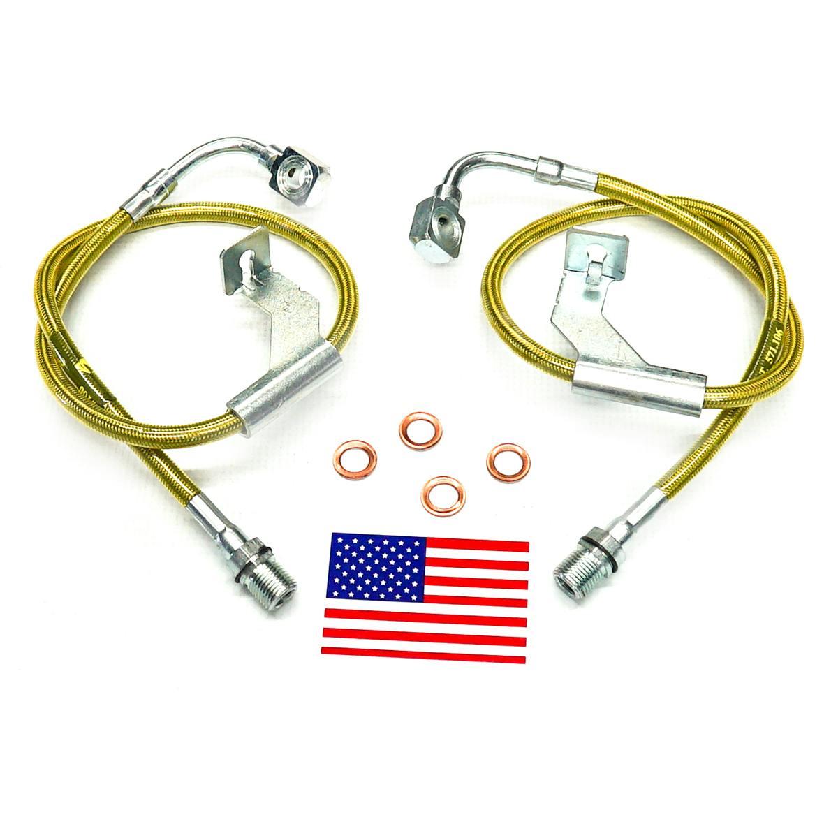 Superlift 91360 Bullet Proof Brake Hose - Front - 87 GM PU & 87-91 Blazer/Suburban w/ 4-6" Lift