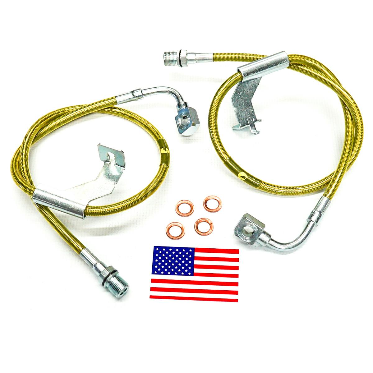 Superlift 91365 Bullet Proof Brake Hose - Front - 87 GM PU & 87-91 Blazer/Suburban w/ 8-12" Lift