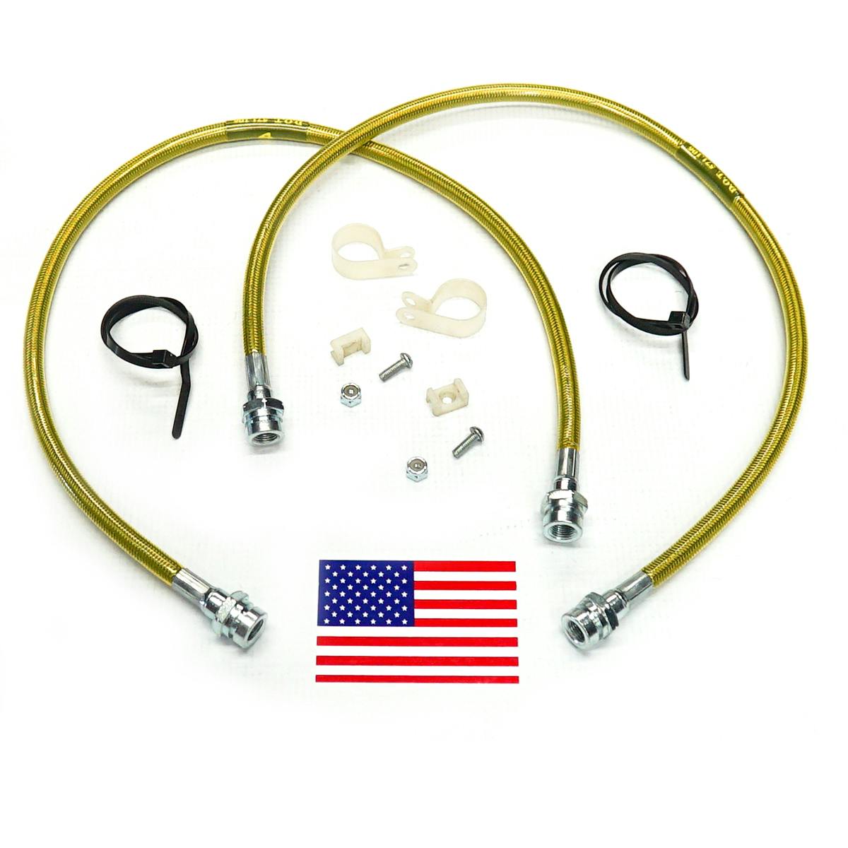 Superlift 91450 Bulletproof Brake Hose - Front - 79-96 Toyota PU/4Runner w/ 3-7" Lift
